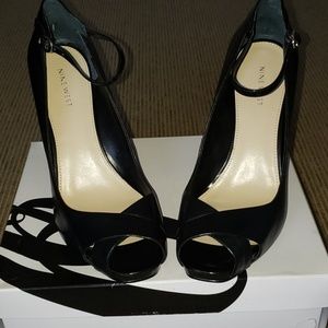 Peep toe pumps with ankle strap- 9.5 NEW